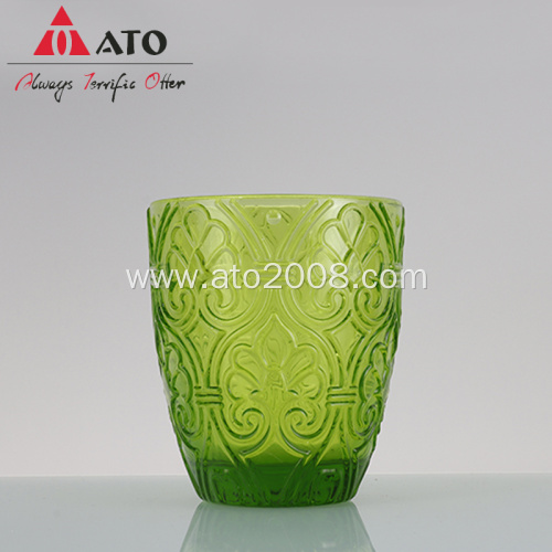 Green water drinking goblet wine glass for wedding